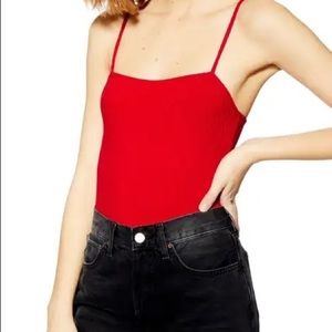 Top shop Ribbed Square neck bodysuit